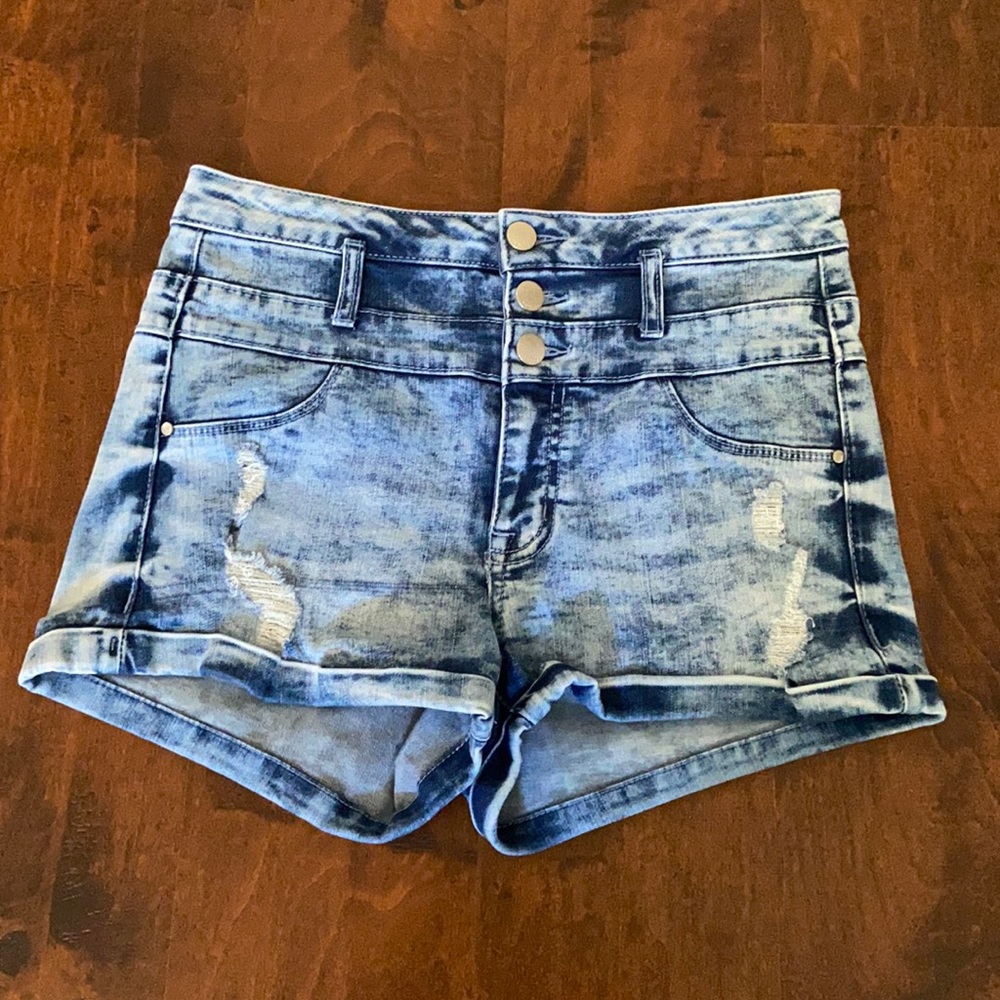 Blue jean shorts